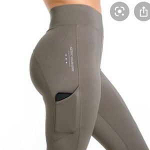 Aztec Diamond Equestrian Taupe Leggings